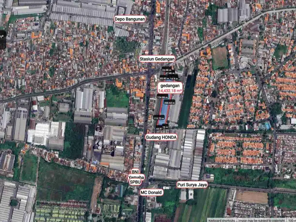 DIJUAL RUGI GUDANG GEDANGAN FRONTAGE RAYA JENGGOLO SIDOARJO