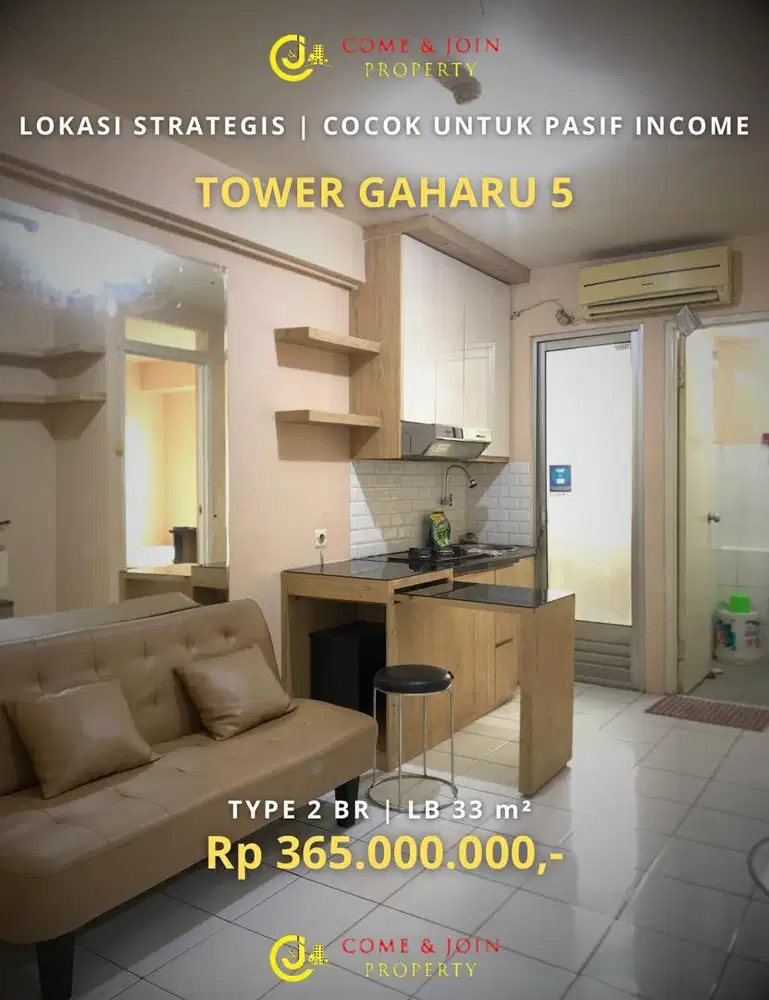 DIJUAL!! TOWER GAHARU TYPE 2 BR APARTMENT KALIBATA CITY