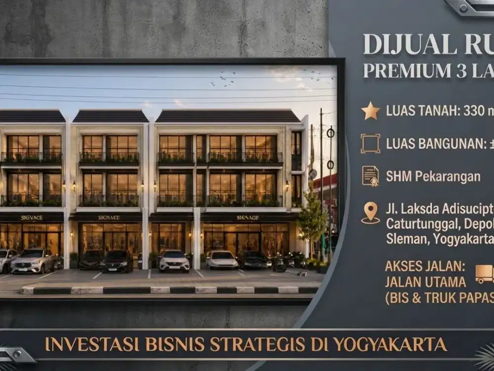 RUKO PREMIUM 3 LANTAI DI JOGJA