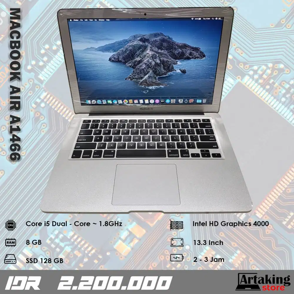Macbook Air A1466 (2012) - Core i5 - Ram 8 GB - Sudah SSD