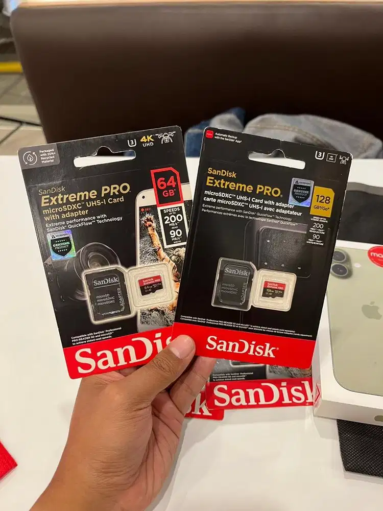 Micro sd Sandisk Extreme Pro A2 U3 4K UHD 64 & 128 GB NEW Segel