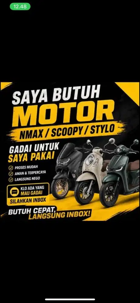 Butuh motor gadai pakai