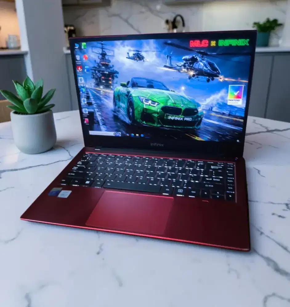 Laptop SuperSlim Merah Merona Infinix Inbook Gen 10 Siap COD