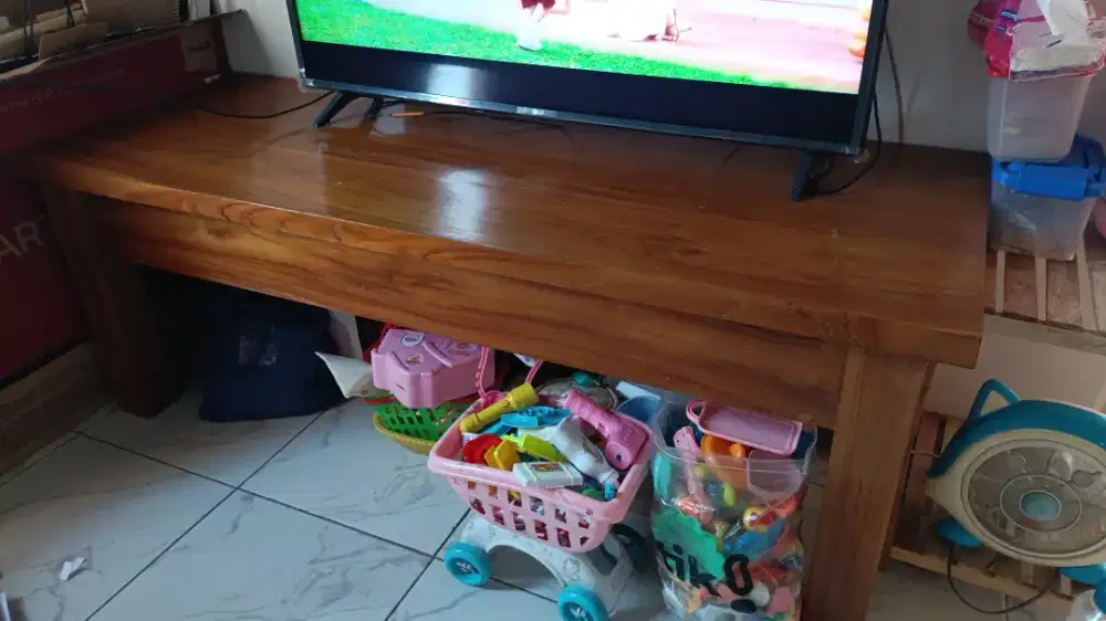 Meja kayu jati panjang