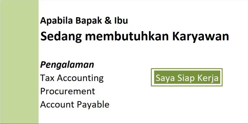 Siap Kerja Berpengalaman