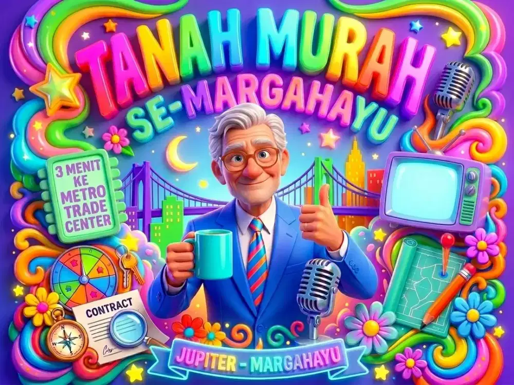 JUAL TANAH DI MARGAHAYU RAYA, BUAH BATU, BANDUNG KOTA.
