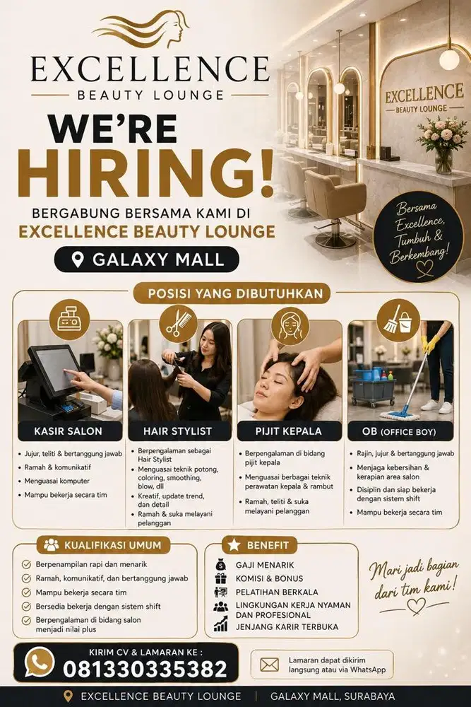 Dibuka lowongan pekerjaan