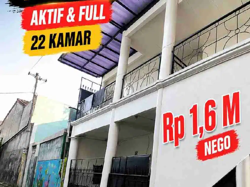 ROI 10% !!! Rumah Kost Aktif 22 Kamar Dekat McDonald Cibiru Dekat UPI Bandung Tinur