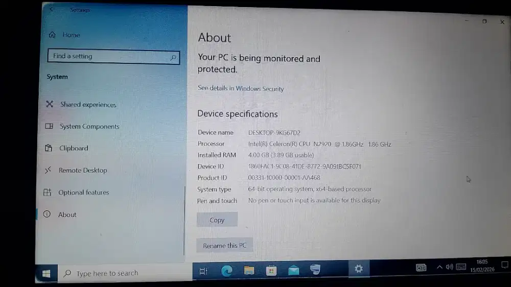 asus celeron N2920