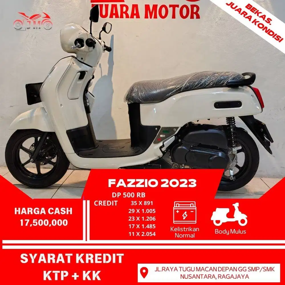FAZZIO 2023 PAJAK PANJANG UNIT SIAP PAKAI CREDIT CUKUP DP 500 RB