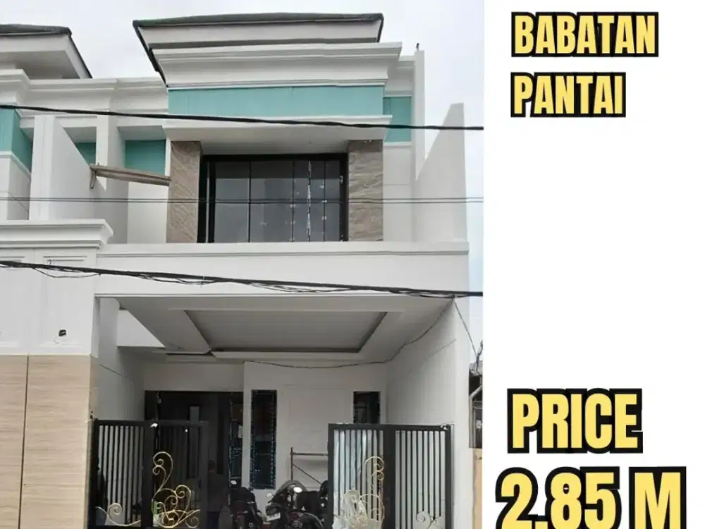 BARU GRESS RUMAH BABATAN PANTAI MODERN AMERICAN, SURABAYA TIMUR. DEKAT SUTOREJO, MULYOSARI, UNAIR, ITS, MERR PAKUWON CITY, KENJERAN, Dll