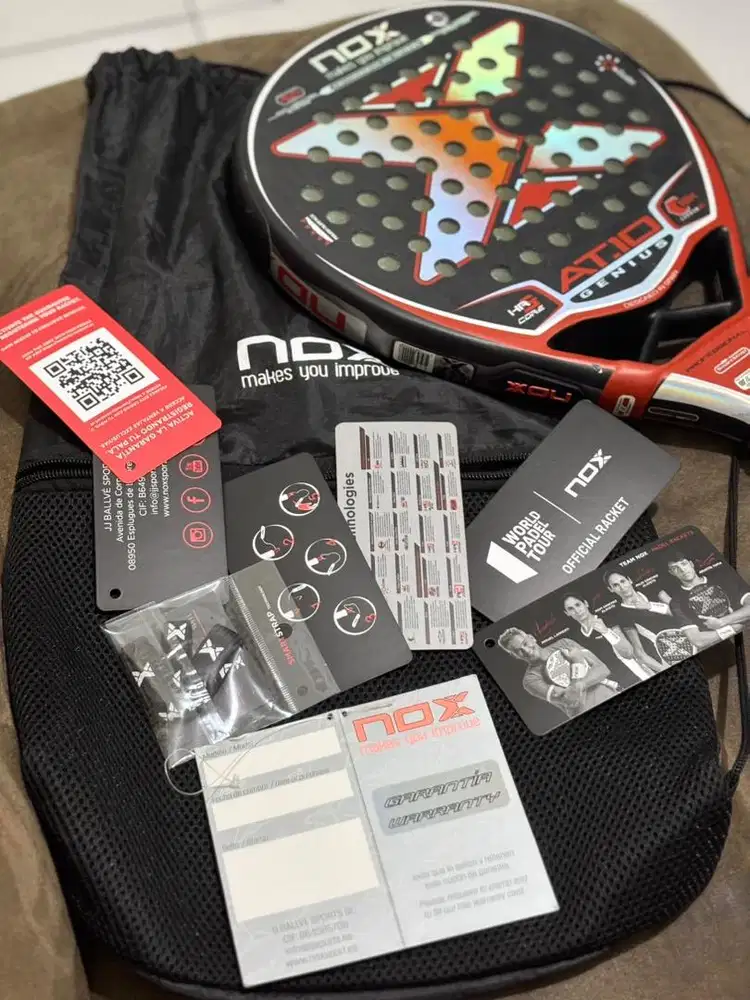NOX AT10 Genius Raket Padel Tapia Babolat Bullpadel Wilson Siux Head