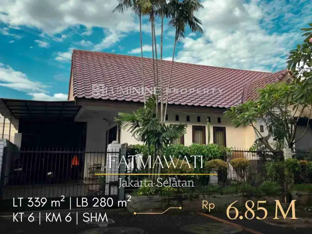 DIJUAL CEPAT RUMAH NYAMAN TENANG BEBAS BANJIR DI FATMAWATI,BISA KPR