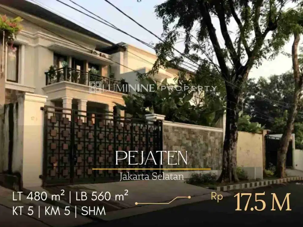 DIJUAL CEPAT BAWAH PASAR RUMAH MEWAH DENGAN POOL DI PEJATEN,SANGAT STRATEGIS