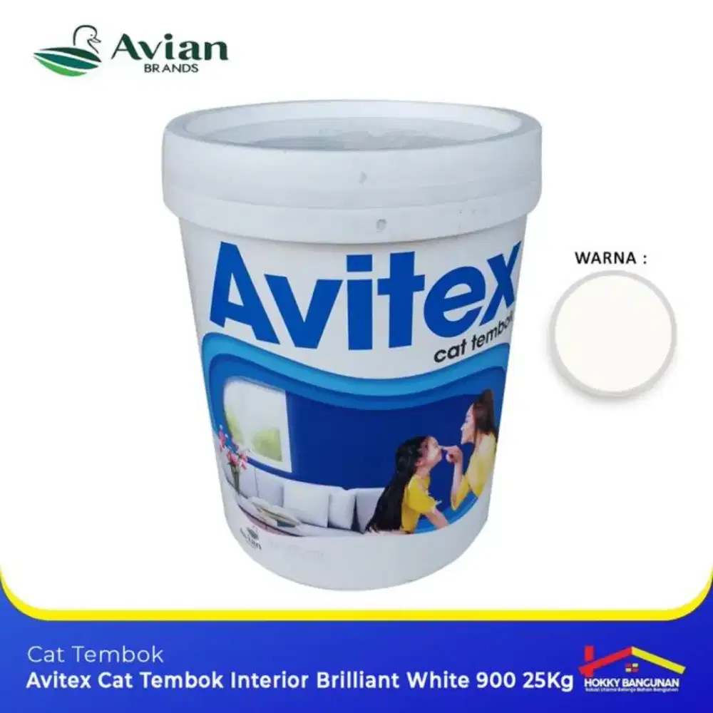 Cat tembok avitex brilian white