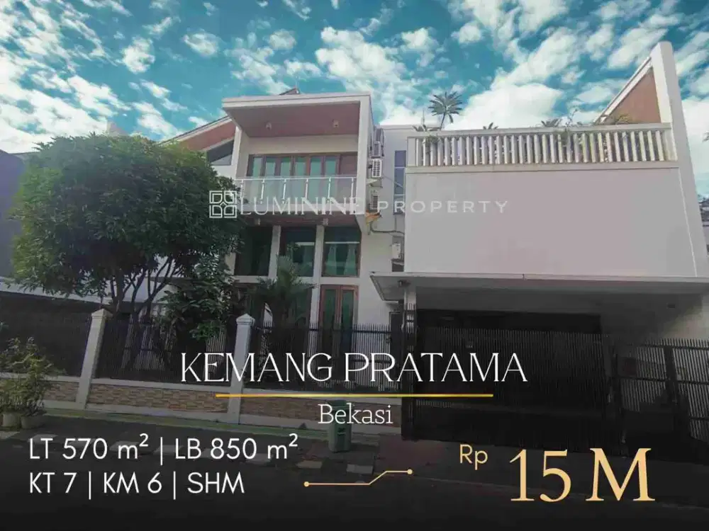 DIJUAL CEPAT HARGA SPECIAL RUMAH HOEK DI KEMANG PRATAMA BEKASI,BISA KPR,BEBAS BANJIR