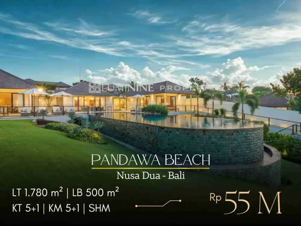 FOR SALE FRONT CLIFT BEACH VIEW AT NUSA DUA BALI INDONESIA SUPER LUXURIOUS