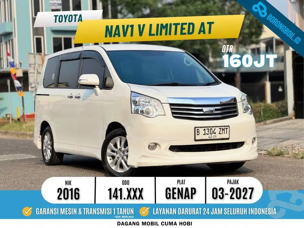 TOYOTA NAV1 V 2.0 LIMITED AT 2016 PUTIH SIAP PAKAI PAJAK PANJANG