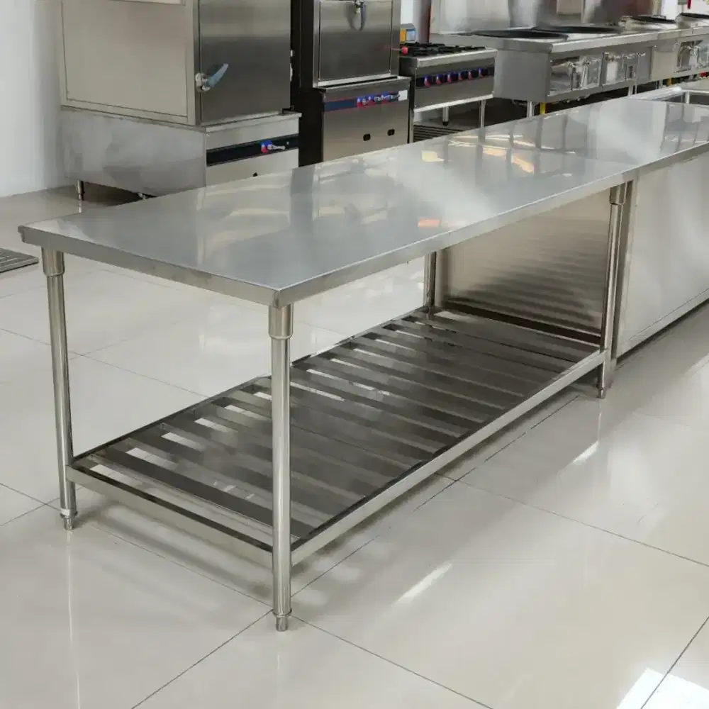 Meja Stainless Steel Panjang 150cm