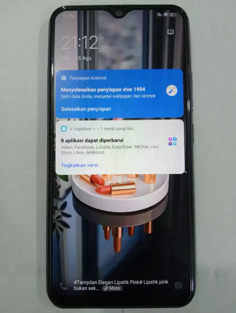 Jual Vivo Y12 Ram 3/32 biru mesin normal belum pernah servis