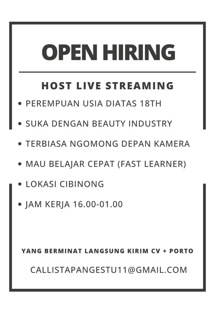 HOST LIVE STREAMING