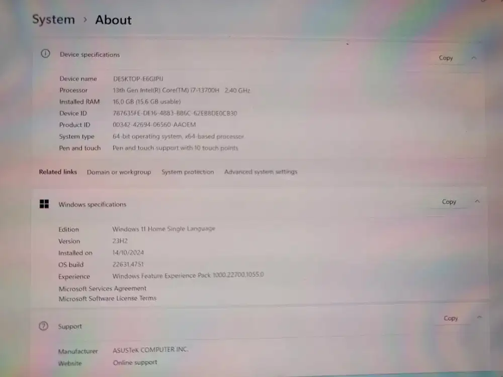 Asus Vivobook S 14 Flip Oled 16/512 i7 Gen 13