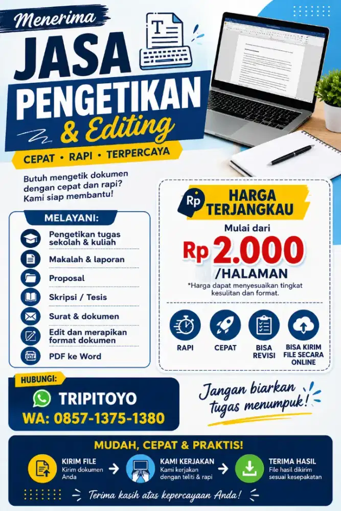 JASA PENGETIKAN & EDITING DOKUMEN
