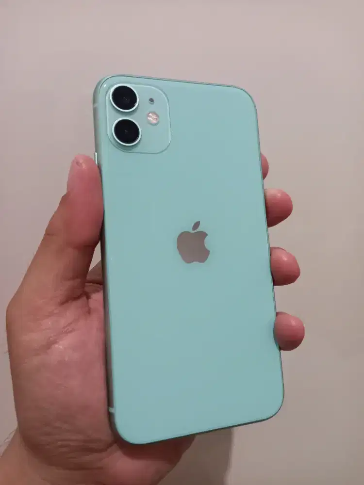 IPhone 11 Green 128Gb Fullset ex inter ada minus dibaca