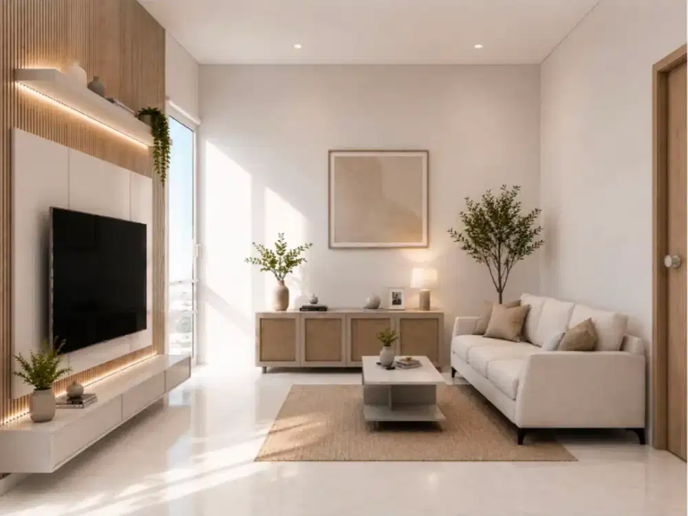 2BR furnish interior baru Apt.Mediterania garden res1 Tanjung Duren