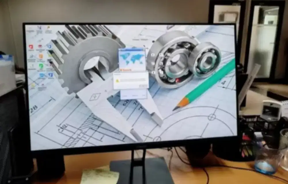 Xiaomi Monitor 27 Inch Full HD IPS – Mulus – Include Bracket Arm Meja