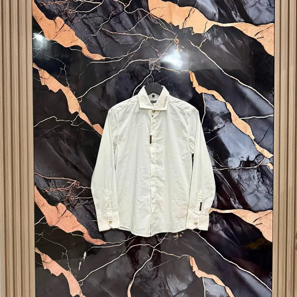 Balmain Gold Button Longsleeve Shirt