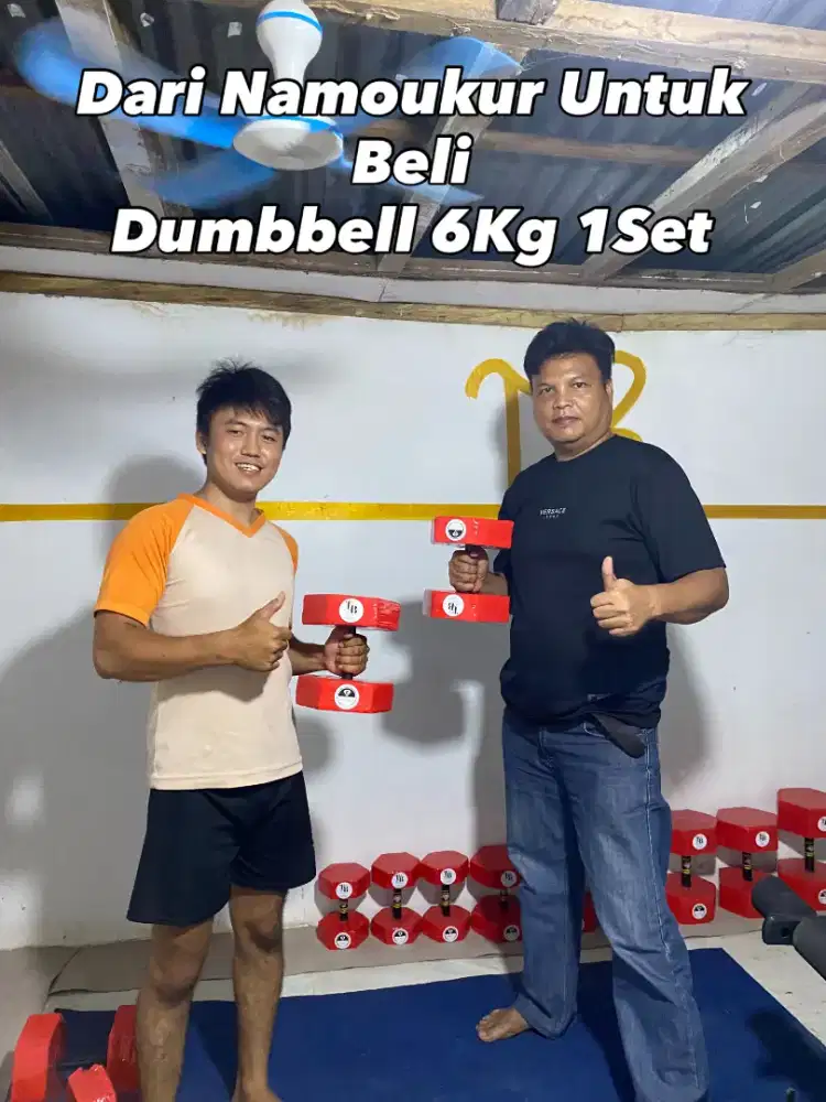 PROMO DUMBBELL 6KG SEPASANG