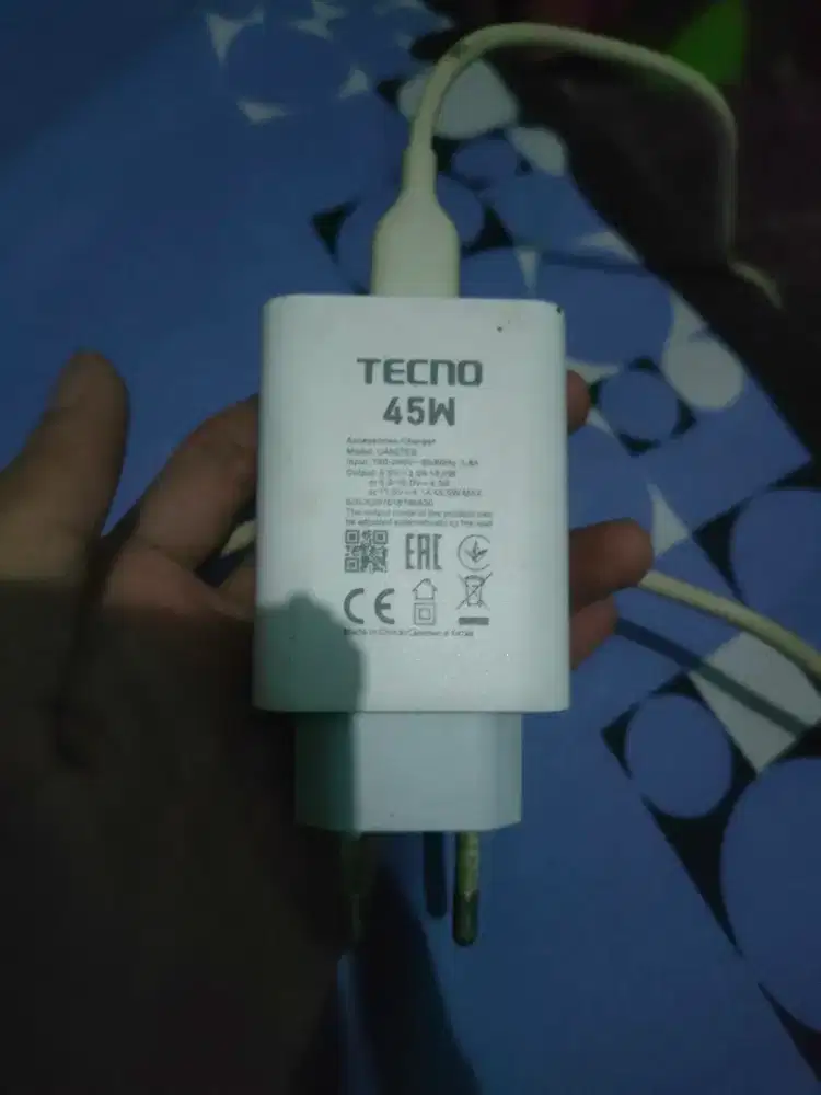 charger ori copotan tecno camon 40 45watt