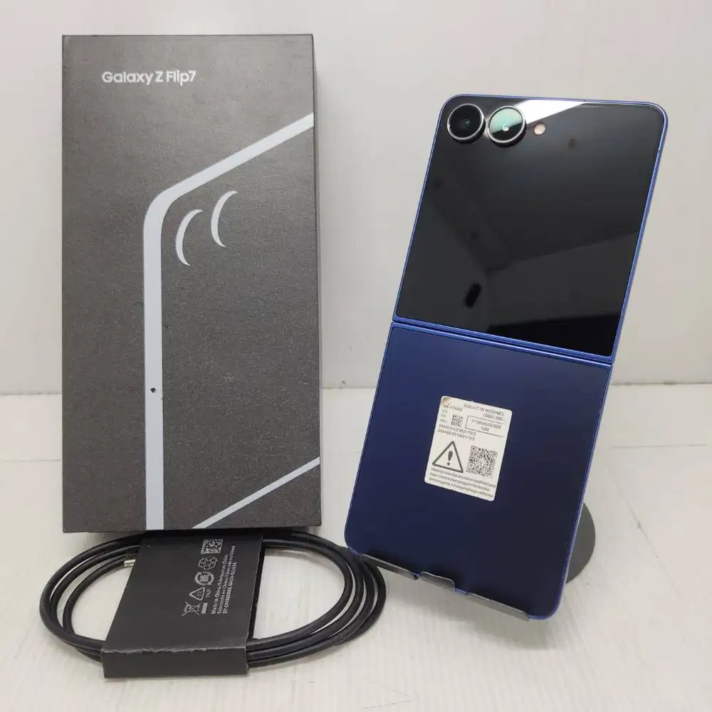 LIKE NEW GARANSI ON! SAMSUNG GALAXY Z FLIP 7 5G 12/256 BLUE FULLSET OR