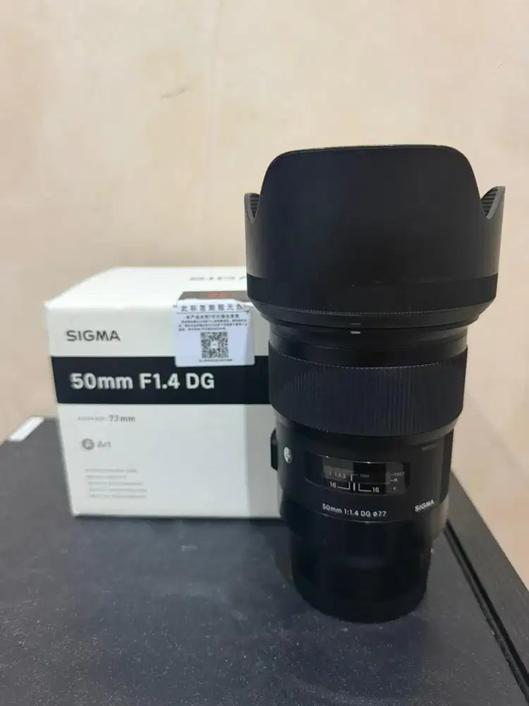 Lensa Sigma ART 50mm F1.4 DG HSM L-Mount Lumix Mulus likenew