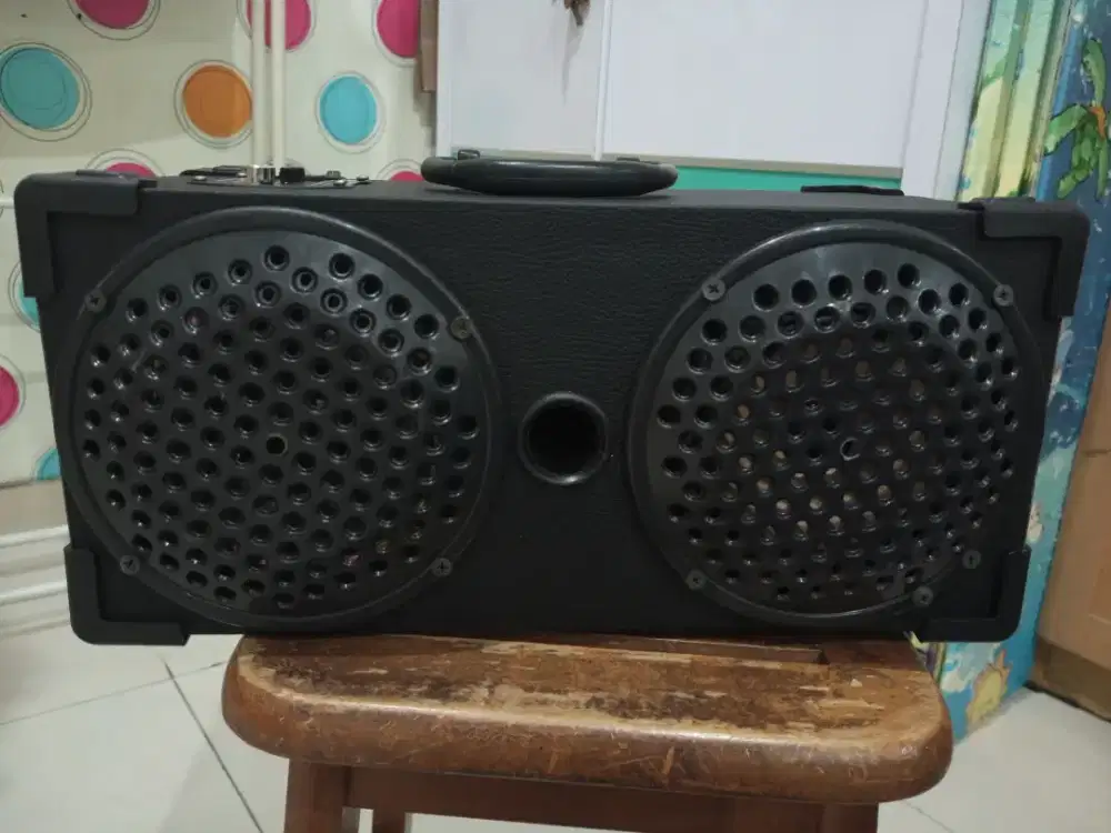 Speaker aktif double 4 inch Bluetooth remote radio aux custom