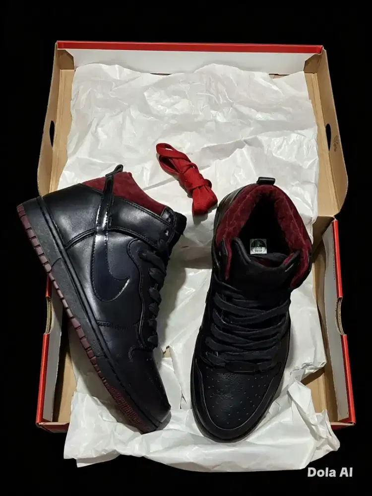 DUNK HIGH CMFT PRM QS COFFIN 2014 SIZE 41 ORIGINAL AUTHENTIC BIWB