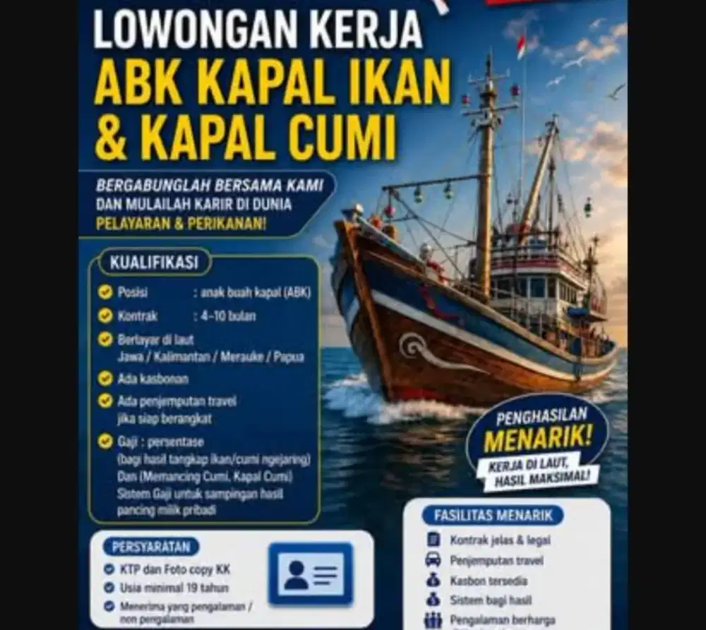 Lowongan kerja kerja di laut