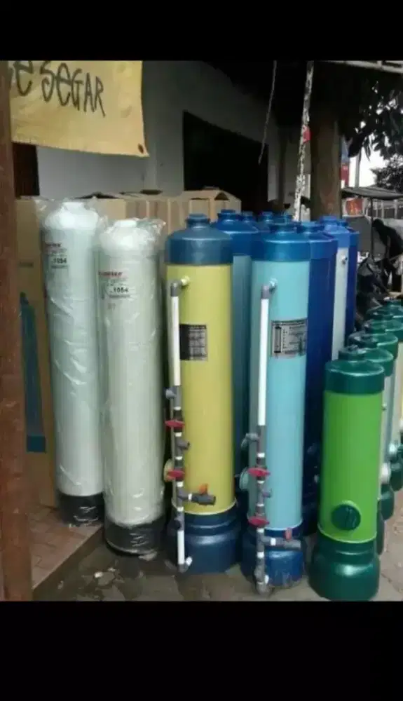 Filter penjernih air bahan Tabung PVC 8INC Tinggi Kumplit Media Super