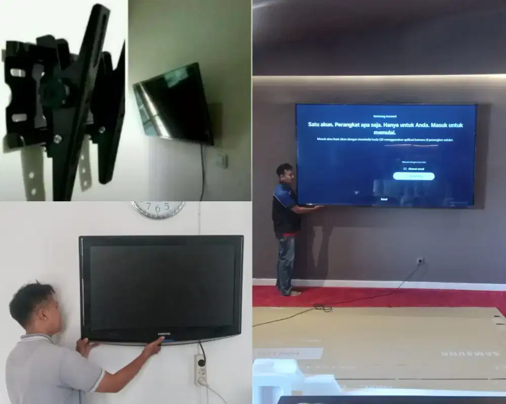Braket +pasang atau jasa pasang terima rapih breket bracket led tv