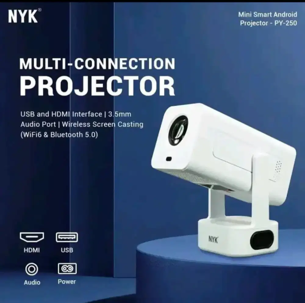 DIJUAL MINI SMART ANDROID PROJECTOR NYK PY-250