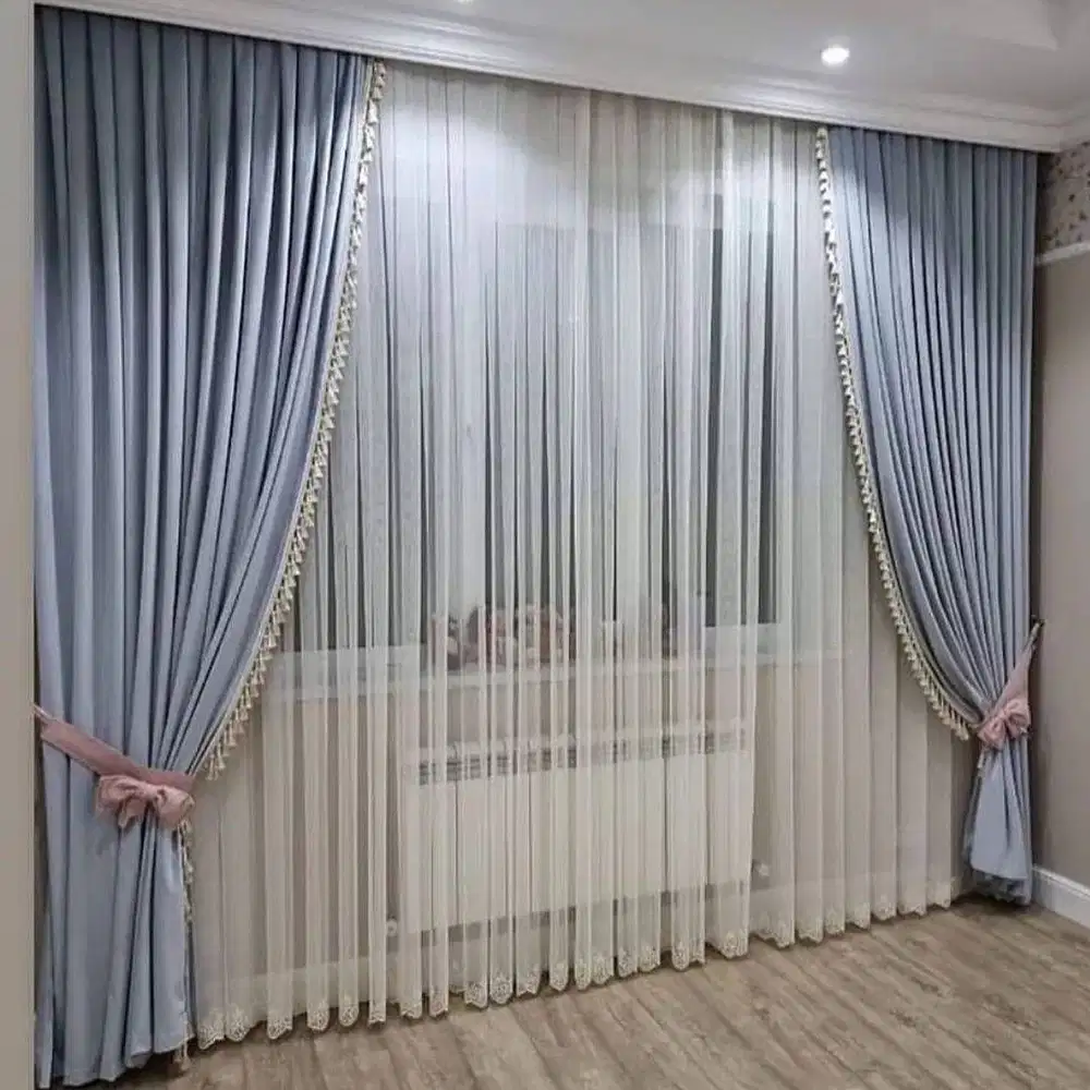 Gorden Vertikal/Vertical Blinds Roll/Roller Krey Wallpaper Dinding 3D
