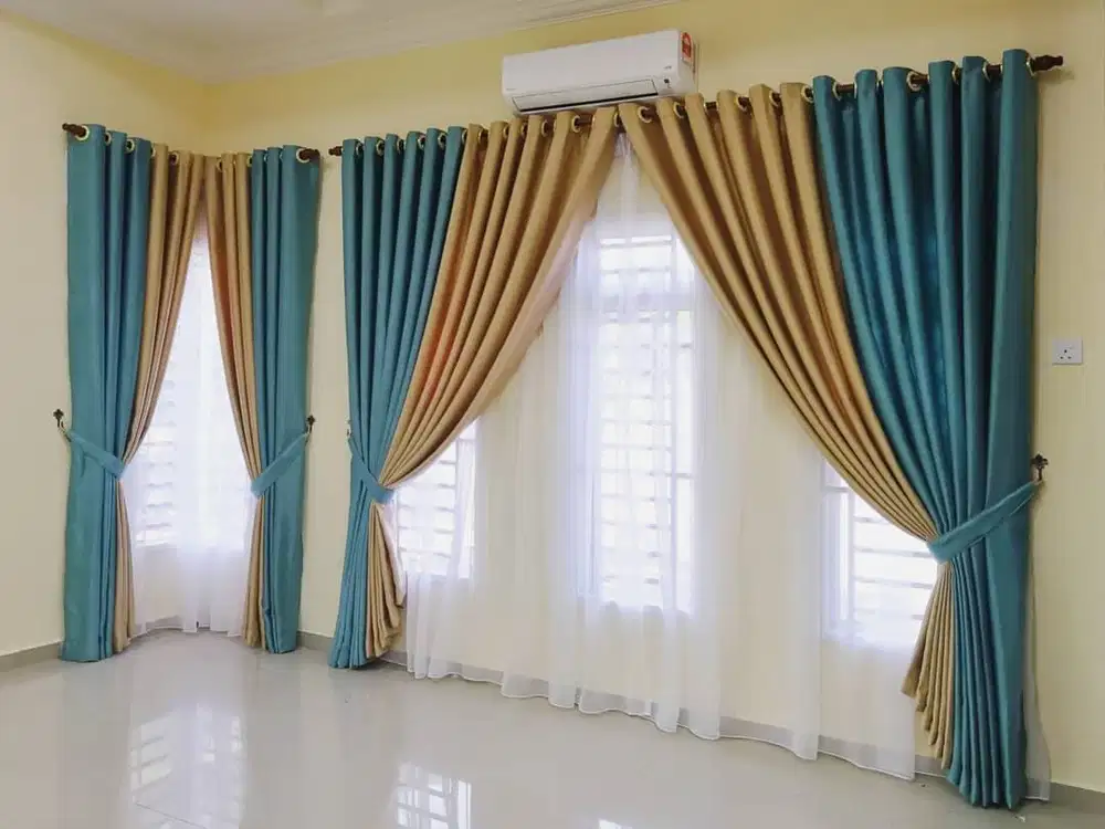 Gorden Vertikal/Vertical Blinds Roll/Roller Krey Wallpaper Dinding 3D