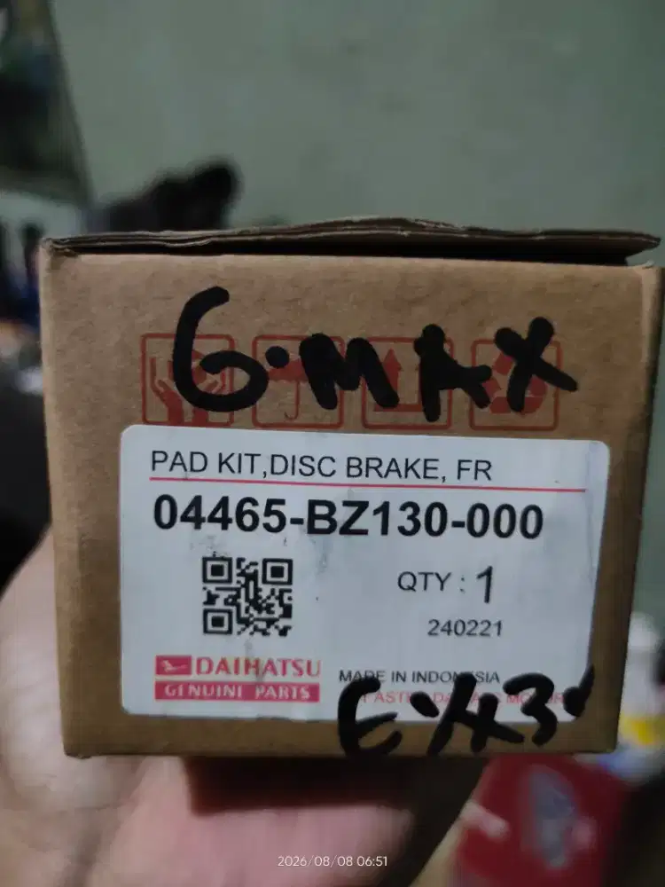 Kampas rem depan grandmax