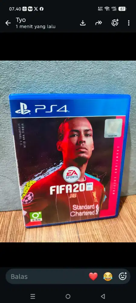 Kaset BD PS4 FIFA 2K20