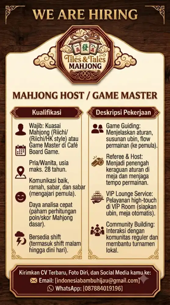 Mahjong Host & Waitress
