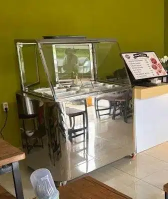 Pemanas makanan listrik Etalase