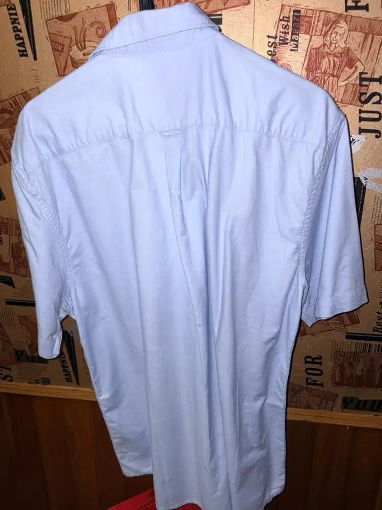Kemeja wood soft blue