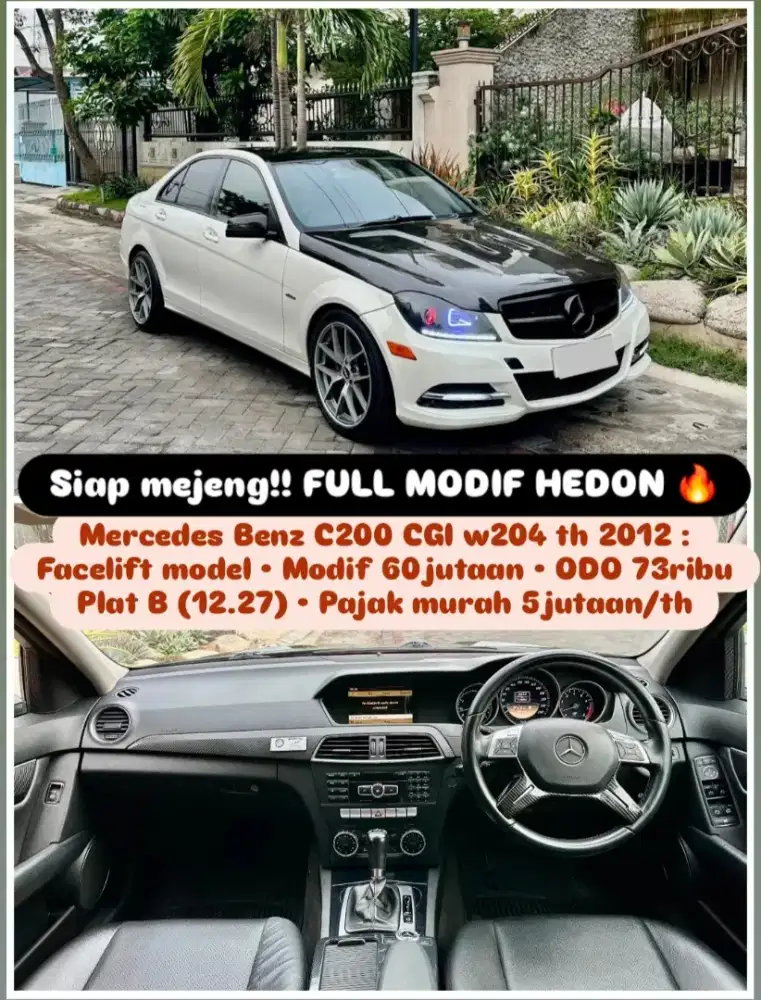Mercy C200 CGI w204 | FULL MODIF 60JUTAAN