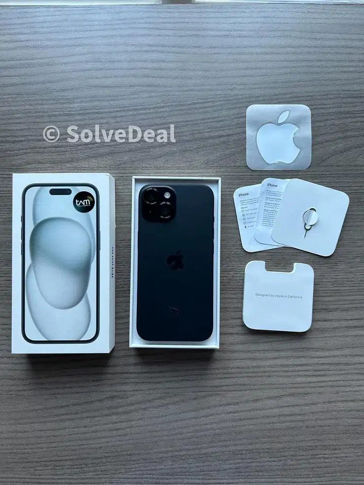 Apple Iphone 15 256GB Ibox Black Original Mulus Garansi Resmi